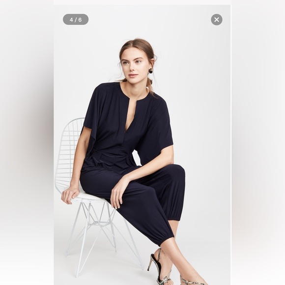 NWT Norma Kamali Rectangle Jog Jumpsuit Midnight size M - Picture 3 of 5